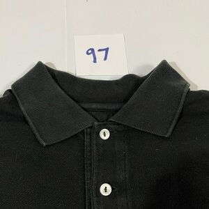 Lacoste Classic Black Men's Short Sleeve Shirt size 5 Button up Collar